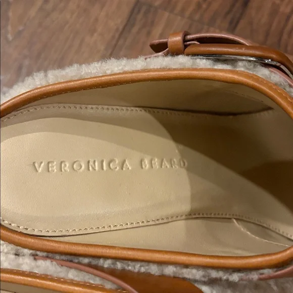 Veronica Beard Shearling and Leather Mules - Picture 5 of 10
